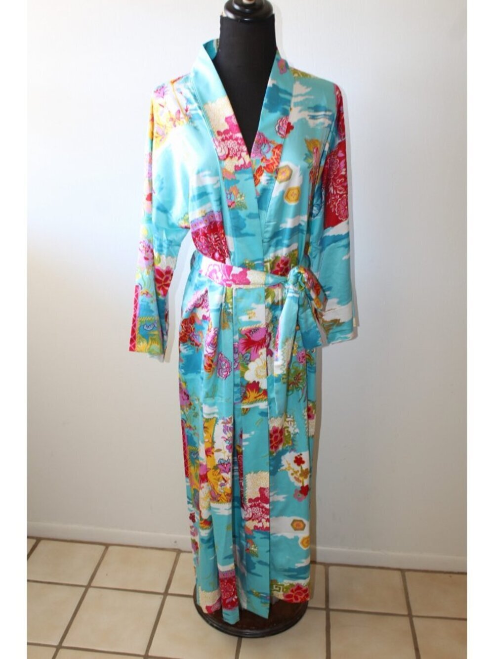 Natori Pacifica Multicolor Geisha Robe Size Small Sleepwear Asian lightweight